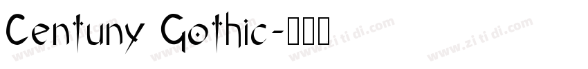 Centuny Gothic字体转换